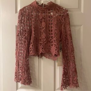 Mauve boho blouse.